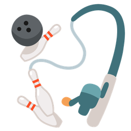 bowling and fishing pole