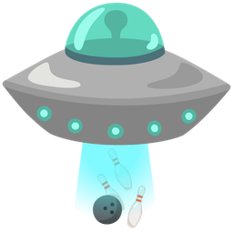 bowling and flying saucer