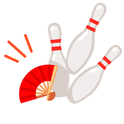 bowling and folding hand fan