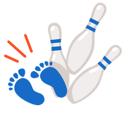 bowling and footprints