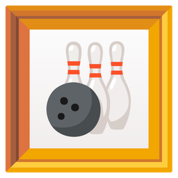 bowling and framed picture