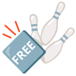 bowling and FREE button