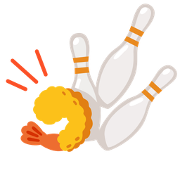 bowling and fried shrimp