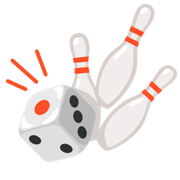 bowling and game die