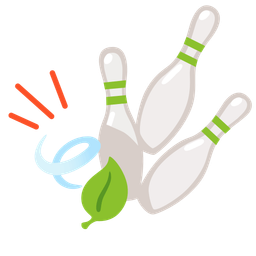 bowling and leaf fluttering in wind