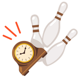 bowling and mantelpiece clock