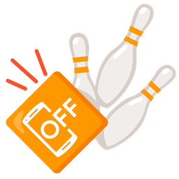 bowling and mobile phone off