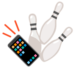 bowling and mobile phone