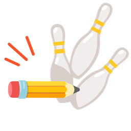 bowling and pencil