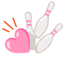 bowling and pink heart
