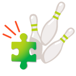 bowling and puzzle piece