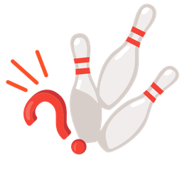 bowling and red question mark