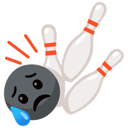 bowling and sad but relieved face