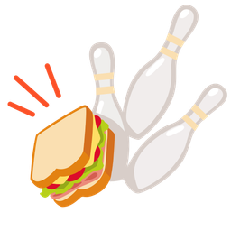 bowling and sandwich