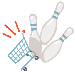 bowling and shopping cart