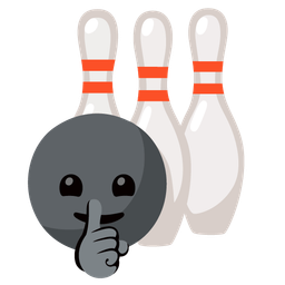 bowling and shushing face