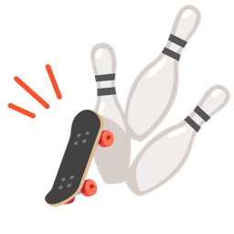 bowling and skateboard