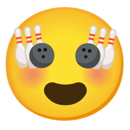 Bowling and Smiling face with heart-eyes