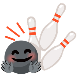 Bowling and Smiling face with open hands