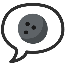 bowling and speech balloon