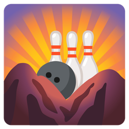 bowling and sunrise over mountains