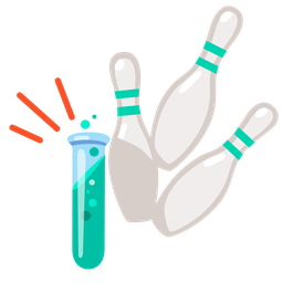 bowling and test tube