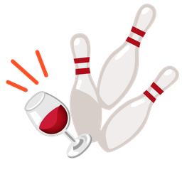 bowling and wine glass