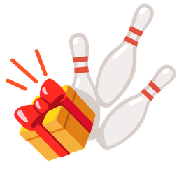 bowling and wrapped gift