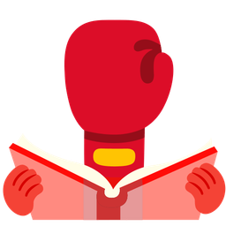 boxing glove and books