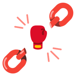 boxing glove and chains