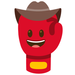 boxing glove and cowboy hat face