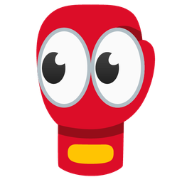boxing glove and eyes
