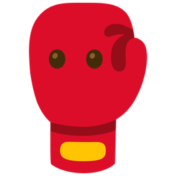 boxing glove and face without mouth