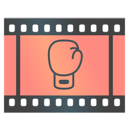 boxing glove and film frames