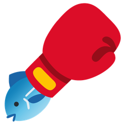 boxing glove and fish