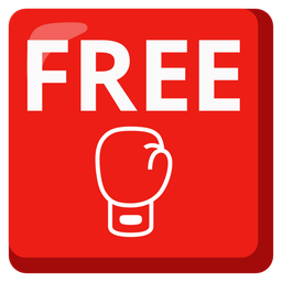 boxing glove and FREE button