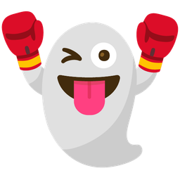 boxing glove and ghost
