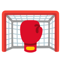 boxing glove and goal net