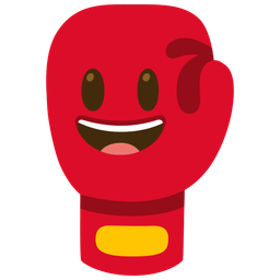 Boxing glove and Grinning face with big eyes