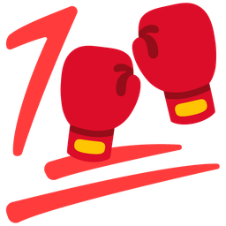 boxing glove and hundred points
