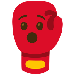 boxing glove and hushed face