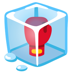 boxing glove and ice