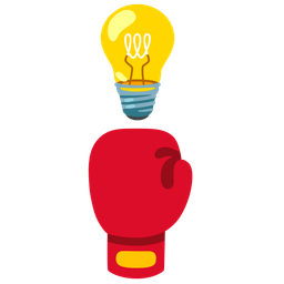 boxing glove and light bulb
