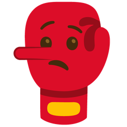 boxing glove and lying face