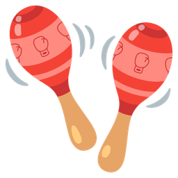 boxing glove and maracas