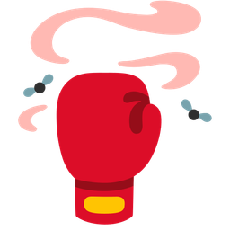 boxing glove and pile of poo