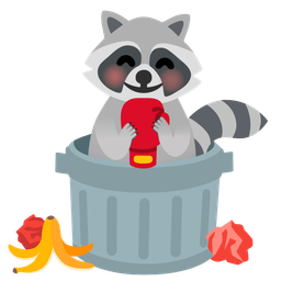 boxing glove and raccoon