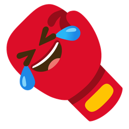 Boxing glove and Rolling on the floor laughing