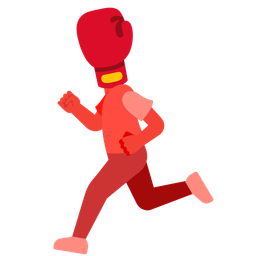 boxing glove and running shoe