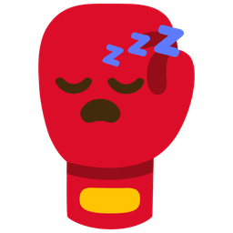 boxing glove and sleeping face